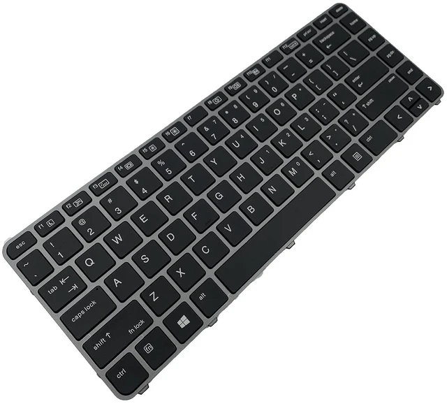 Alt view image 9 of 10 - Laptop Replacement US Layout with Backlit Keyboard for HP Elitebook Folio 1040 G3 Silver Frame