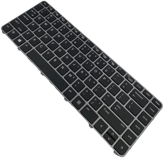 Alt view image 10 of 10 - Laptop Replacement US Layout with Backlit Keyboard for HP Elitebook Folio 1040 G3 Silver Frame
