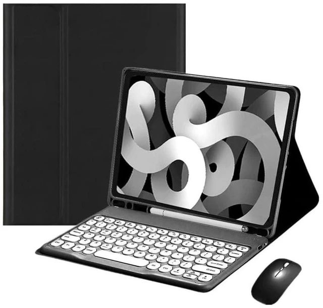 Alt view image 6 of 10 - kaidisen Keyboard Case for Galaxy Tab A8 10.5 inch Case with Keyboard and Bluetooth Mouse, Detachable Candy Color Keyboard Cover Round KeyBlack