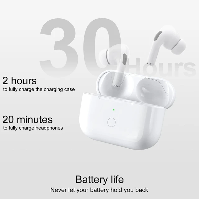Alt view image 10 of 10 - CCAN Compatible with AirPod Pro 2nd&1st Generation Charging Case Replacement, Air Pod Pro 2 1 Charger Case with Bluetooth Pairing Sync Button,White