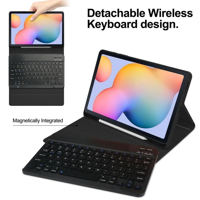 Alt view image 7 of 10 - Disonbeir Backlit Keyboard Case for iPad Pro 13 inch M5/M4(2025/2024) Case with Rainbow Backlight Detachable Keyboard Cute Candy Color,LightBlue+White