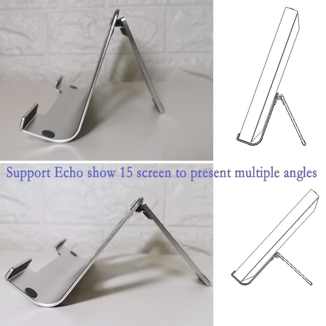 Alt view image 9 of 10 - ATOPKUWAR Tilt Stand for Ech_ooo Show 15,Stand Made for Ech_ooo S How 15, 15.6" Smart Display Silver MY041-02