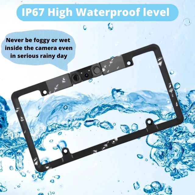 Alt view image 8 of 10 - Car Reverse Camera, Car Rear Camera, HD Night License Plate Rear View Camera, IP67 Waterproof Universal Rear License Plate Camera