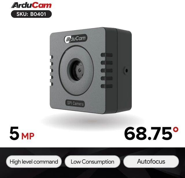 Alt view image 7 of 10 - Arducam Mega 5MP SPI Camera, Autofocus Arduino Camera Module, Compatible with Any MCU, Arduino UNO Mega2560 Board, Raspberry Pi