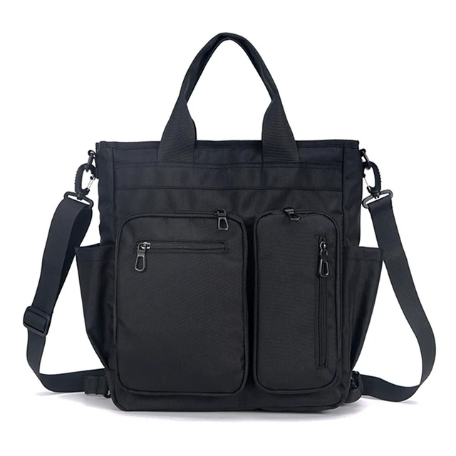 Alt view image 6 of 10 - mygreen Convertible Black Laptop Backpack Purse for Women Travel Work, 3 In 1 Tote Backpack Convertible Bag Daypack for Work, Daily, Travel Black