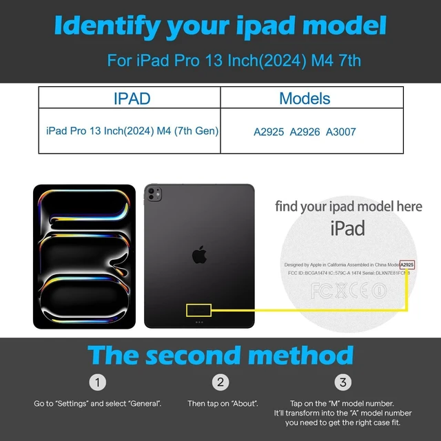 Alt view image 7 of 10 - XFYKJIN Slim Leather Case for iPad Pro 13 inch 2024 2025 (M4/M5), Folio Stand Cover, Auto Wake/Sleep, Multiple Viewing Angles for Business, Gray Brown