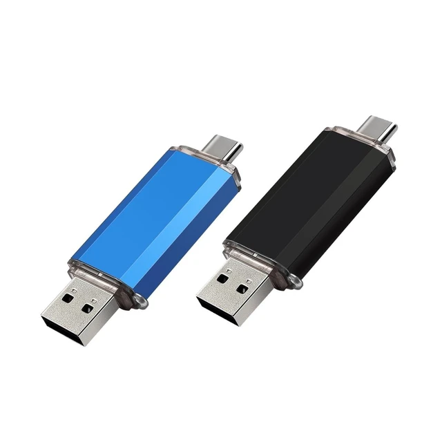 Alt view image 6 of 10 - 2-Pack 64GB USB C Flash Drive Dual Flash Drive Type C + USB A Memory Stick Jump Drive 2-in-1 Thumb Drive for Storage and Backup (64GB*2 Black&Blue)