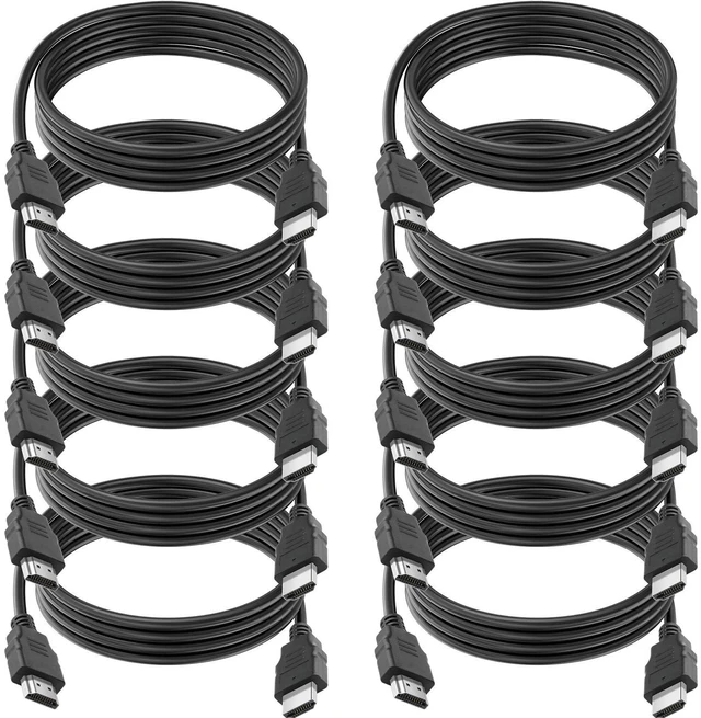 Alt view image 6 of 10 - Spofit 4K HDMI Cable 10 Pack 6ft,18Gbps High Speed HDMI Braided Cord,4K@60Hz, HDR, 3D, Dolby, ARC Compatible with PS5,PS4,HDTV,Blu-ray,Xbox,Laptop