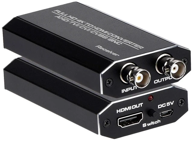 Alt view image 6 of 10 - TVI/CVI/AHD to HDMI Converter, Full HD 4K 720P/ 1080P/ 3MP/ 4MP/ 5MP/ 8MP BNC to HDMI Video Adapter for Monitor HDTV DVRs