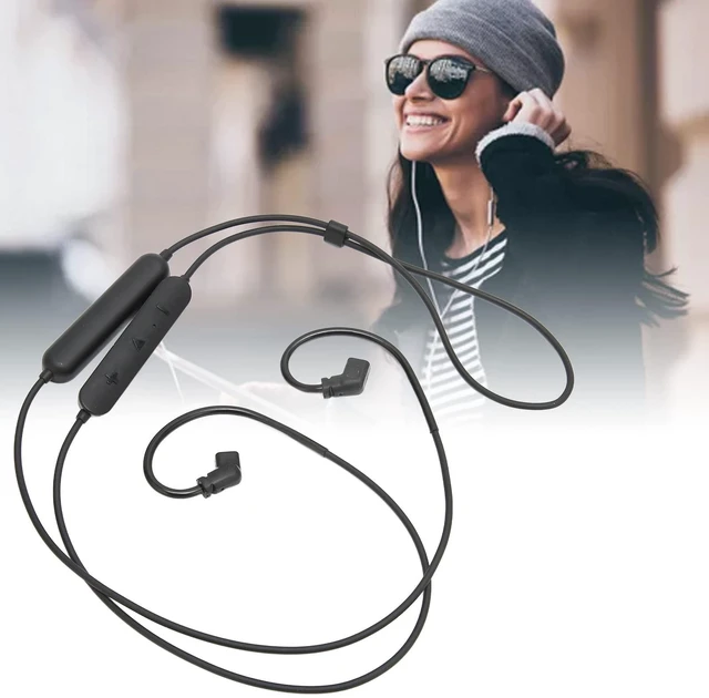 Alt view image 8 of 10 - Headphone BT 5.0 Adapter Cable, Low Latency Wireless Earphone Cable with Microphone and Controller for KZ: Pro Pro X ZS10 ZSX AS12 AS16 (Black)