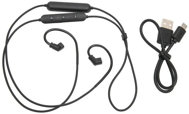 Alt view image 6 of 10 - Headphone BT 5.0 Adapter Cable, Low Latency Wireless Earphone Cable with Microphone and Controller for KZ: Pro Pro X ZS10 ZSX AS12 AS16 (Black)
