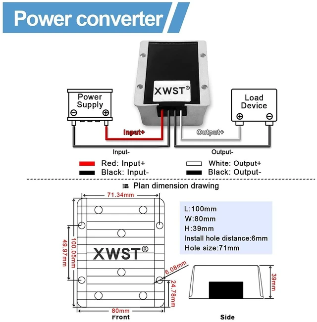 Alt view image 9 of 10 - DC DC Stabilizer 9V-36V to 12V Boost Buck Converter 30A 360W Waterproof Automatic Step Up/Down Voltage Regulator 12V Volt Transformer Module