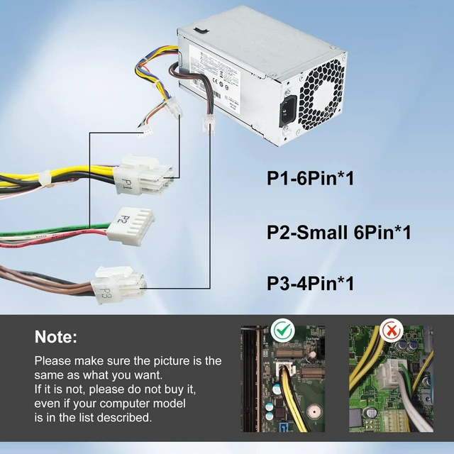 Alt view image 9 of 10 - LXun Upgraded PS-4241-1HA 240W 702307-001 Power Supply Compatible with for HP ProDesk 400 600 800 G1 G2 SFF, 702307-001,702307-002, 751884-001, 751886-001 240watts hp 240w Power Supply