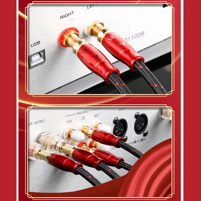 Alt view image 7 of 10 - SKW 2RCA to 2RCA Audio Interconnect Cable Entry Level HC Series Cable 9.8ft/3m