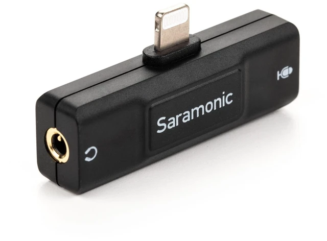 Alt view image 8 of 10 - Saramonic SR-EA2D Lightning Audio Interface with 3.5mm TRS or TRRS Mic Input and 3.5mm Headphone Out for Apple iPhones and iPads with Lightning, Black
