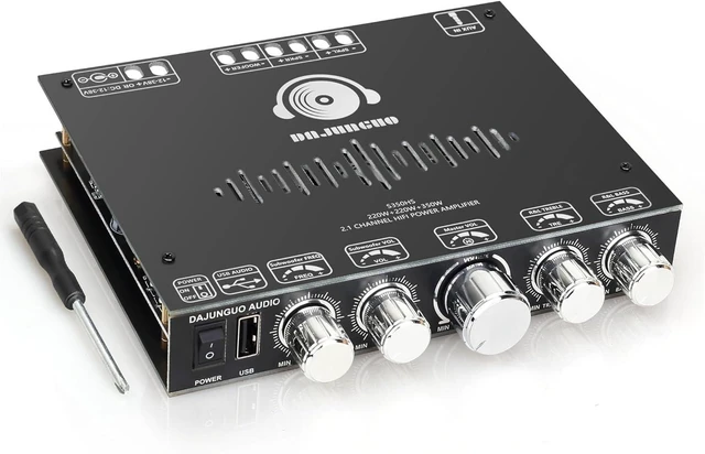 Alt view image 6 of 10 - S350HS TPA3251 Bluetooth Power Amplifier Board with Subwoofer 2.1 Channel 220W2+350W, 12V-38V Audio Power Amplifier Module
