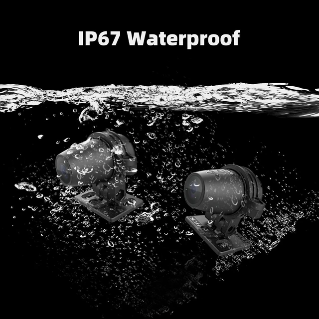 Alt view image 10 of 10 - HFK HM603 Motorcycle Camera Front Rear, 2K Camera for Motorcycle Dash Cam, 150 Wide Angle, Night Vision, IP67 Waterproof (Camera with Short Wire 1M)