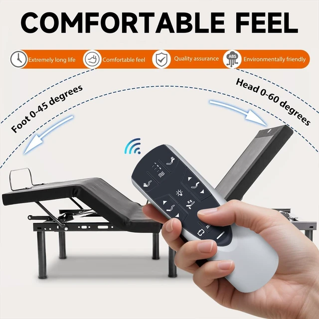 Alt view image 7 of 10 - ZWP RF502A RF358A Replacement Remote Control for Tempur-Pedic Ergo or Ergo Extend Adjustable Bed Base JDLK.33.01.18 RF358A, JLDK.33.01.36, RF502A (with Backlight)