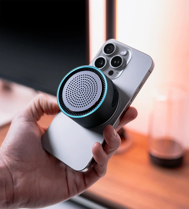 Alt view image 7 of 10 - MagBeat Bluetooth Speaker with Magnetic Wireless Charger (Midnight), Portable Stereo Sync TWS, Booming Bass, Up to 10H, IPX7 Waterproof, Aluminum Unibody Design for Home/Outdoor/Beach, Birthday Gift