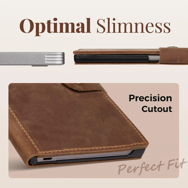 Alt view image 8 of 10 - CoBak Genuine Leather Case for Remarkable Paper Pro Move 7.3" 2025 Released- Smart Auto Sleep/Wake Folio Protective Cover with Built-in Pen Holder and Nibs Holder