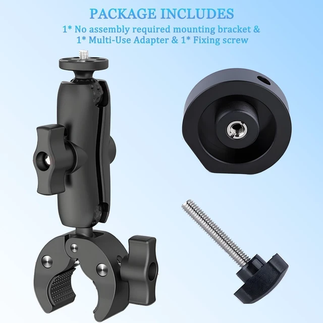 Alt view image 9 of 10 - Starlink Mini Mount, Adjustable Pole Clamp Mount for Starlink Mini Accessories, with Multi-Use Starlink Mini Tripod Adapter - 1/4"-20 and 3/8"-16 Threaded, for RV Ladders Campers Guardrails Roof Rack