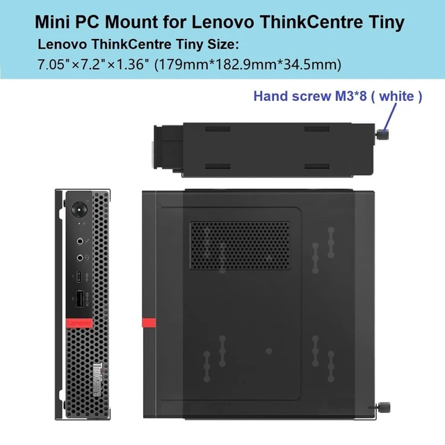Alt view image 9 of 10 - JINGCHENGMEI Wall Mount for Mini PC, Compatible with Dell OptiPlex Micro Form Factor Case, VESA and Under Desk Available, Fits MFF 7080, 7060, 7010, 5060, 3040, 3046, 3050, 3060, 3090 and More(HDM)