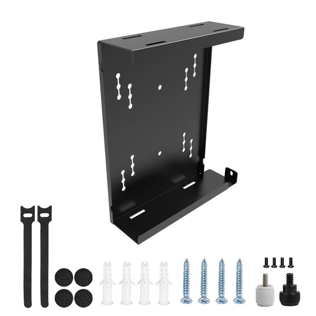 Alt view image 10 of 10 - JINGCHENGMEI Wall Mount for Mini PC, Compatible with Dell OptiPlex Micro Form Factor Case, VESA and Under Desk Available, Fits MFF 7080, 7060, 7010, 5060, 3040, 3046, 3050, 3060, 3090 and More(HDM)