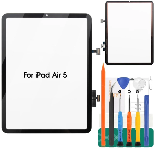 Alt view image 6 of 10 - for iPad Air 5 Touch Screen Replacement for iPad Air 5 2022 Digitizer Sensor for A2589, A2591 Touch Digitizer Panel Glass Repair Parts Kits(No LCD)