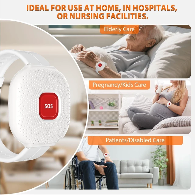 Alt view image 8 of 10 - PerfeSafe WiFi Caregiver Call Button for Elderly at Home, Alert Button for Seniors with App Notification, Elderly Monitoring, Life Alert Systems for Seniors No Monthly Fee, Wireless Watch Pager