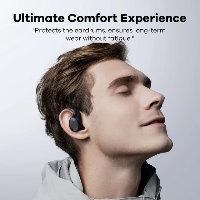 Alt view image 8 of 10 - EXECCZO Open Ear Headphones - Airflow Pro Bluetooth 5.3 Earbud Wireless Earphones Headset for Running and Outdoor Activities with Immersive Sound(Black)