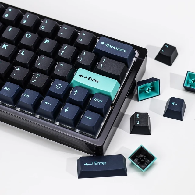 Alt view image 9 of 10 - KBDiy Hammerhead Dark PBT Double Shot Orange Keycap Set,174 Keys Retro Custom Key Cap Keycaps 60 Percent Cherry Profile Keycaps for 61/64/68/84/87/100/104/108 Mechanical Keyboard