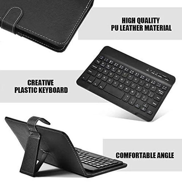 Alt view image 10 of 10 - Wireless Bluetooth Keyboard for Phone With Protective Case - Mini Portable Foldable for Width of 6-9.5cm Cell Phones (Black)