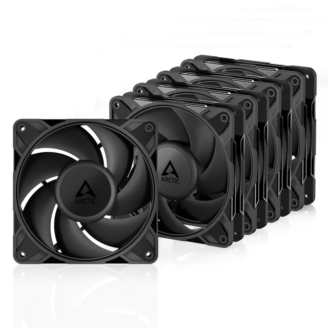 Alt view image 6 of 10 - ARCTIC P12 Pro PST - 5 Pack - Powerful Premium Fan, 120 mm PWM Fan with Y-Cable Splitter, 600-3000 RPM, 0 RPM <5% PWM, Fluid Dynamic Bearing, 4-Pin - Black