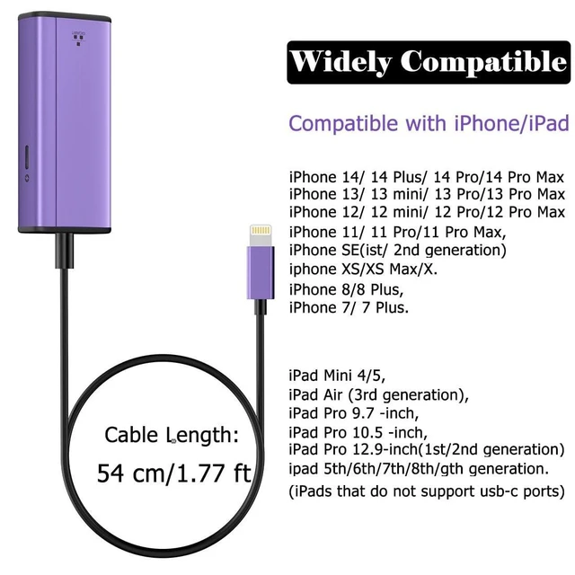 Alt view image 8 of 10 - Lightning to 1000Mbps Ethernet Adapter, IVSHOWCO 2 in 1 iPhone iPad to RJ45 Ethernet LAN Network Adapter with Charging Port, 1 Gigabit High Speed,Plug and Play(1.77Ft)