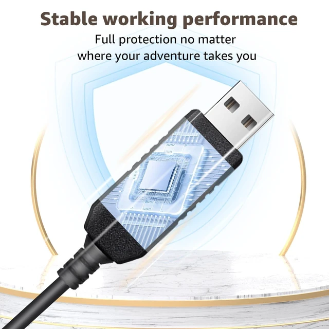 Alt view image 8 of 10 - USB to DC3.5 Plug Power Cable for Radar Detectors, 8.2FT 5V-12V USB Power Cable Compatibility with Cobra RAD 480i, 350, 380, Uniden DFR1,3,5 Series, Whistler, & Radenso Pro M Radar Detectors