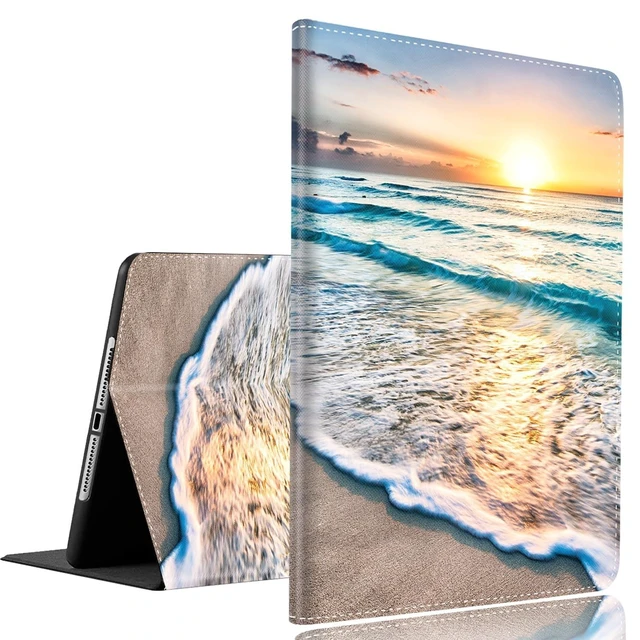 Alt view image 6 of 10 - Case for iPad 9th/8th/7th Gen 2021/2020/2019 iPad 10.2 Inch Also Fit iPad Air 3th Gen 2019/iPad Pro 10.5 inch 2017Standing Cover Case with Auto Sleep/WakeBeach