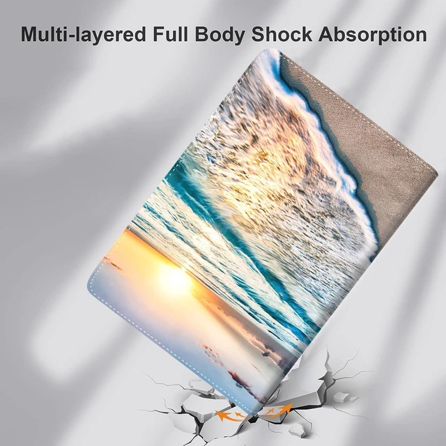 Alt view image 8 of 10 - Case for iPad 9th/8th/7th Gen 2021/2020/2019 iPad 10.2 Inch Also Fit iPad Air 3th Gen 2019/iPad Pro 10.5 inch 2017Standing Cover Case with Auto Sleep/WakeBeach