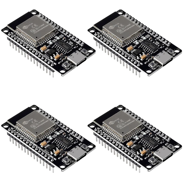 Alt view image 6 of 10 - 4PCS ESP32 Type C Development Board ESP32S Type-C USB WiFi + Bluetooth ESP-WROOM-32 2.4GHz CH340C Dual Core WiFi NodeMCU Processor Microcontroller ESP32-DevKitC-32