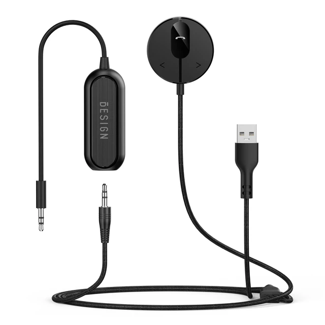 Alt view image 6 of 10 - BESIGN BK01 Bluetooth Car Kit, Wireless Aux Receiver for Handsfree Calls and Music Streaming with Ground Loop Noise Filter for Car with Aux Port