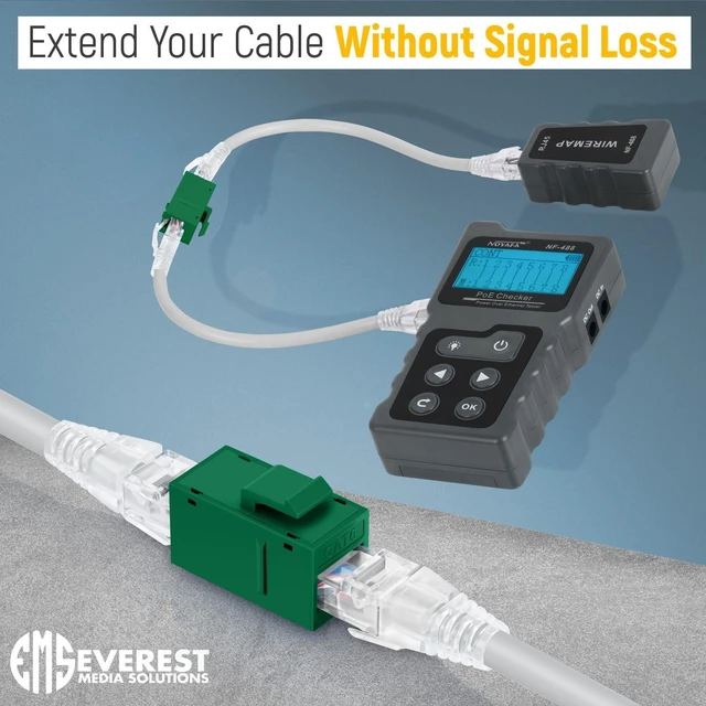 Alt view image 9 of 10 - Everest Cat6 RJ45 Keystone Coupler (24-Pack) in Green - RJ45 Coupler - Cat 6 Couplers - Female to Female Cat6 Keystone Jacks - Ethernet Couplers - Ethernet Cable Extender