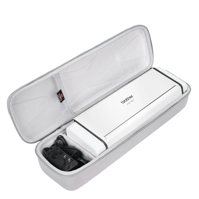 Alt view image 6 of 10 - FBLFOBELI Hard Travel Carrying Case for Brother ADS-1250W / ADS-1700W / ADS-1800W / ADS-1200 / ADS-1300 Wireless Compact Desktop Scanner, Protective Storage Bag (Case Only) (Grey)