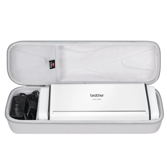 Alt view image 7 of 10 - FBLFOBELI Hard Travel Carrying Case for Brother ADS-1250W / ADS-1700W / ADS-1800W / ADS-1200 / ADS-1300 Wireless Compact Desktop Scanner, Protective Storage Bag (Case Only) (Grey)