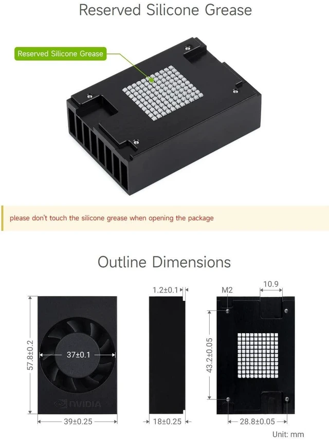 Alt view image 10 of 10 - Waveshare Official Cooling Fan - Speed-Adjustable, Compatible with Jetson Orin Nano and Orin NX