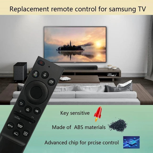 Alt view image 7 of 10 - Voice Remote Control Replacement for Samsung QN90D Series Neo Quantum HDR QLED 4K Smart TV QN43QN90DAFXZA QN50QN90DAFXZA QN55QN90DAFXZA QN65QN90DAFXZA QN75QN90DAFXZA QN85QN90DAFXZA QN98QN90DAFXZ