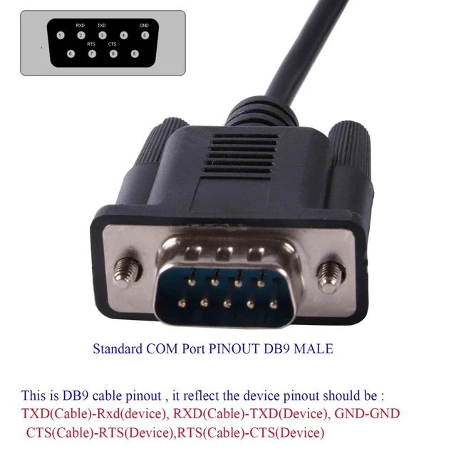 Alt view image 8 of 10 - Usangreen USB to DB9 D-Sub Male Com Port FT232RL RS232 Serial Converter Adapter Communication Upgrade Cable (Standard DB9 Pinout: 2-RXD ...)