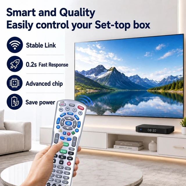 Alt view image 7 of 10 - ZWP Replacement for Charter Spectrum 1060BC2 1060BC3 Remote Control, Compatible for Spectrum P12404-C4, Charter Ocap4 (C4000 & S4000) 4-devic HDTV DVR Cable Box