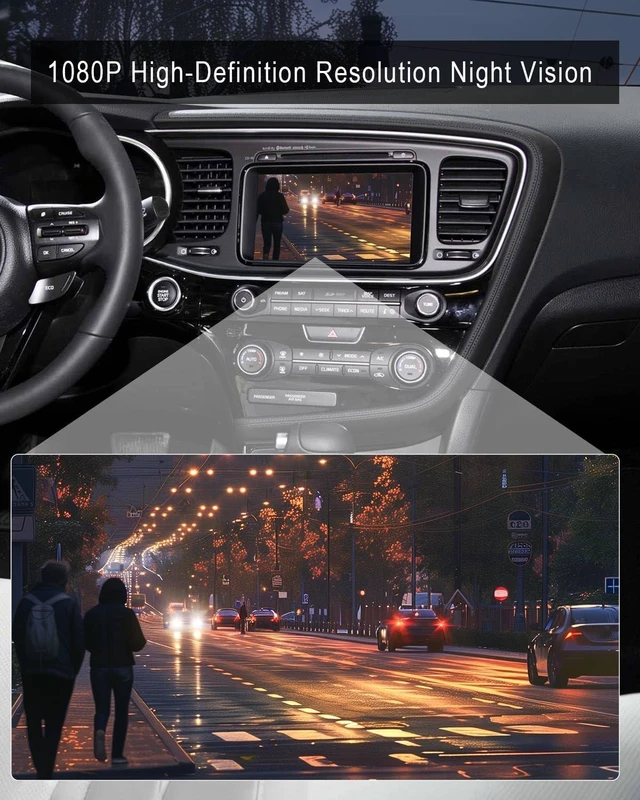 Alt view image 7 of 10 - AUGREX HD 1080P Rear View Backup Reverse Camera Replace 95760-2T650 Fit for Kia Optima 2014 2015 Hybrid 2014-2016, IP68 Waterproof 170Wide Angle