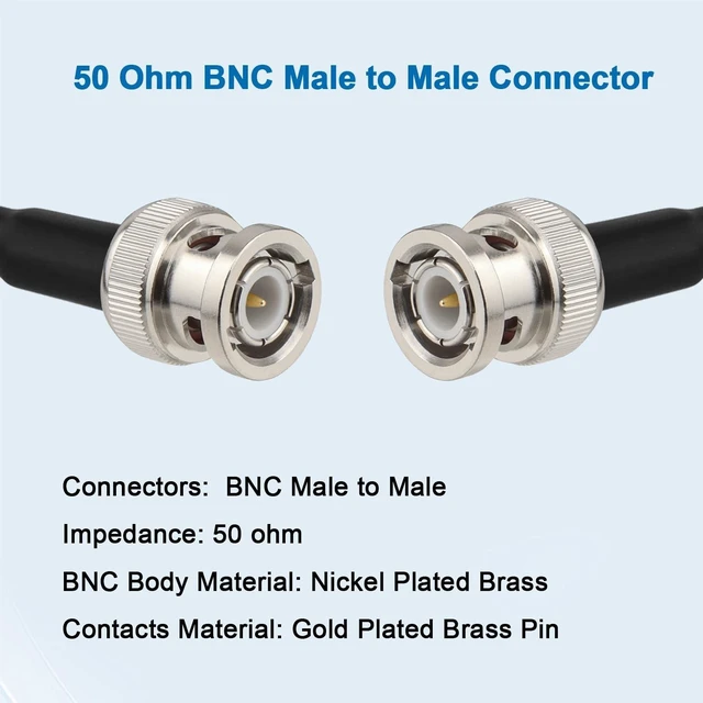 Alt view image 7 of 10 - XRDS -RF 50 ohm BNC Cable 30FT, BNC Male Extension RG58 Coax Cable for Antenna Analyzer, CB Radio, Security CCTV Camera