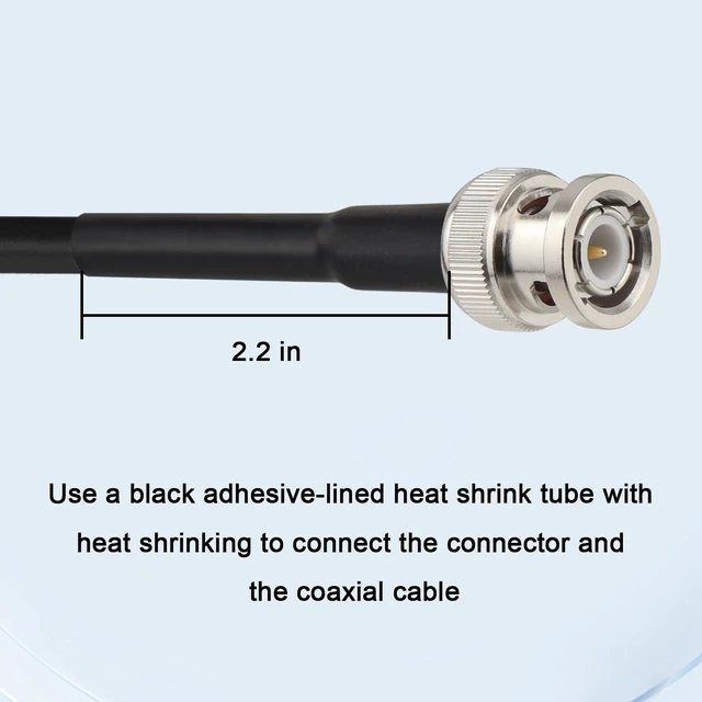 Alt view image 9 of 10 - XRDS -RF 50 ohm BNC Cable 30FT, BNC Male Extension RG58 Coax Cable for Antenna Analyzer, CB Radio, Security CCTV Camera