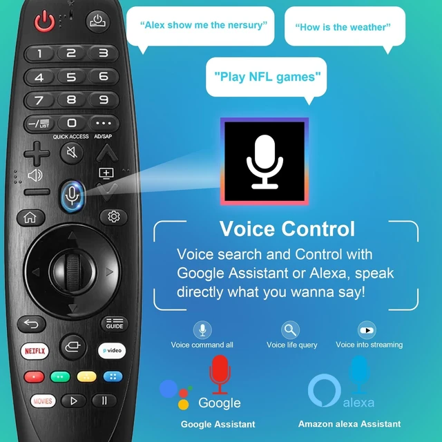 Alt view image 9 of 10 - Magic Remote for LG UHD OLED QNED NanoCell Webos Smart TV Voice Magic Remote Control Replacement AKB75855501 AN-MR20GA MR19BA MR18BA MR21 MR22 MR23 MR24 GA GN, with Voice and Pointer Function